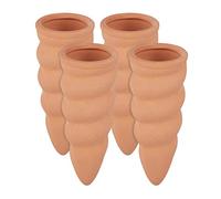 Relaxdays Cônes en argile d'arrosage – Lot de 4 – 11,5 x 4,5 cm – Terre cuite – Bouteilles 1,5 L