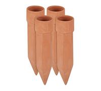 Relaxdays Cône en Argile d’arrosage, Lot de 4 Accessoire d’arrosage, Bouteilles d’1,5 L, 19 x 4,5 cm, Terre Cuite, 10030007