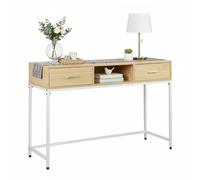Relaxdays Console avec deux tiroirs et étagère