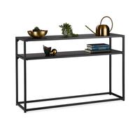 Relaxdays Console noire avec 2 étages