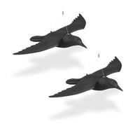 Relaxdays Corbeau anti-pigeon noir en lot de 2