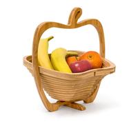 Relaxdays Corbeille à fruits pliable bambou
