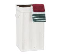 Relaxdays Corbeille à linge pliable Bambou