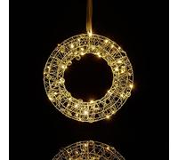 Relaxdays Couronne lumineuse pour fenêtre 25 cm