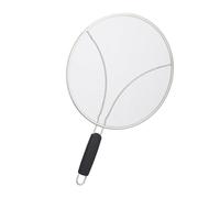 Relaxdays Couvercle Anti-éclaboussures pour poêles, Acier Inoxydable, diamètre 29 cm, avec poignée en Plastique, argenté