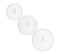 Relaxdays Couvercle Anti-éclaboussures pour poêles, Lot de 3, Acier Inoxydable, diamètre 25, 29, 33 cm, poignée, argenté
