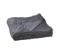 Relaxdays Couverture grande polaire douce plaid moelleuse douillet 200 x 220 cm lavable 30°C en polyester, gris