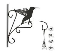 Relaxdays Crochet Mural Pour Plantes Suspensions Pot De Fleurs Papillon Escargot Feuille Noir