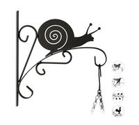 Relaxdays Crochet Mural Pour Plantes Suspensions Pot De Fleurs Papillon Escargot Feuille Noir