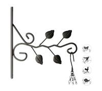 Relaxdays Crochet Mural Pour Plantes Suspensions Pot De Fleurs Papillon Escargot Feuille Noir