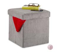 Relaxdays Cube rangement pliable velours