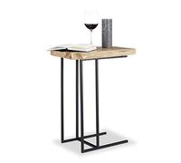 Relaxdays d’appoint boisée, Table déco Rustique, Desserte Pratique, Bois de Cèdre Noble, 60 x 34 x 49,5 cm, Nature, Naturel, HLP