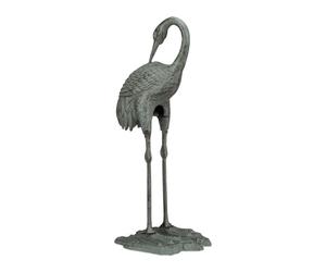 Relaxdays Décoration jardin grue cendrée lot de 2
