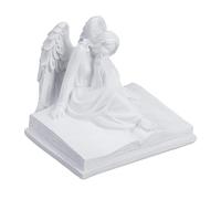 Relaxdays Décoration pour Une Tombe, résiste aux intempéries et au Gel, en polyrésine, HLP : 15x17,5x15,5 cm, Blanche