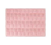 Relaxdays Descente de Bain Coton, 60 x 40 cm, antidérapant, Lavable, Tapis de Baignoire, Sortie de Douche, Rose