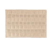 Relaxdays Descente de Bain Coton, 60 x 40 cm, antidérapant, Lavable, Tapis de Baignoire, Sortie de Douche, Beige