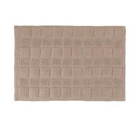 Relaxdays Descente de Bain Coton, 60 x 40 cm, antidérapant, Lavable, Tapis de Baignoire, Sortie de Douche, Marron Clair