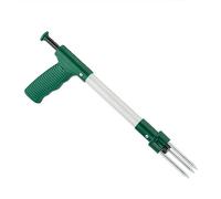 Relaxdays Désherbeur, arracher Les Mauvaises Herbes, mécanisme d’éjection, Longueur : 37 cm, extracteur, Vert - argenté