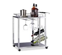 Relaxdays Desserte de cuisine verre BARON design