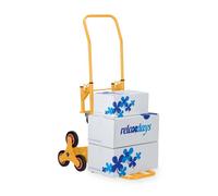 Relaxdays Diable pour escalier jaune
