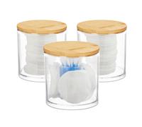 Relaxdays Distributeur coton démaquillant set 3