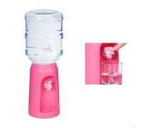 Relaxdays, distributeur d’eau avec réservoir et robinet, fontaine de bureau, 4,5 l plastique, H x D: 47,5 x 17 cm, rose