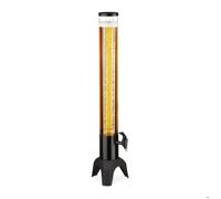Relaxdays : colonne à bière avec robinet, 2,5 l, distributeur de boissons réfrigéré, colonne à bière de jardin, transparente/noire
