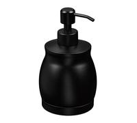 Relaxdays Distributeur de Savon, Rechargeable, Acier Inoxydable, 390 ML, pour la Salle de Bain et la Cuisine, Noir