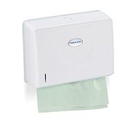 relaxdays Distributeur de Serviettes en Papier, Mural, pour des essuie-Main de Taille H2, HLP 20,5 x 27,5 x 10 cm, Blanc