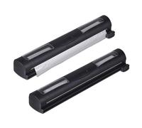Relaxdays Distributeur film alimentaire, lot de 2, pour papier aluminium et cellophane, fenêtre de visualisation, noir