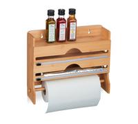 Relaxdays Distributeur papiers cuisine bambou