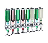 Relaxdays doseur bouteille, mural, dosage 3 cl pour 8 bouteilles, accessoire bar, H x L x P : 73 x 36 x 11 cm, argenté