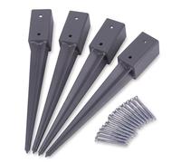 Relaxdays Douilles d'ancrage pour poteaux lot de 4
