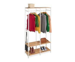 Relaxdays Dressing ouvert avec tringles & étagères