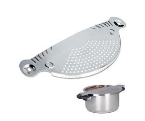 Relaxdays Égouttoir casserole en inox à clips