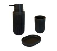 Relaxdays Ensemble de 3 accessoires de bain
