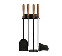Relaxdays ensemble de 5 outils de cheminée à mur