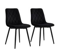 Relaxdays Ensemble de chaises en velours