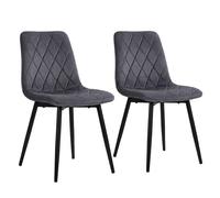Relaxdays Ensemble de chaises en velours