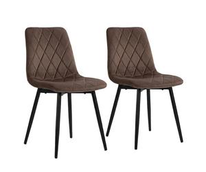 Relaxdays Ensemble de chaises en velours