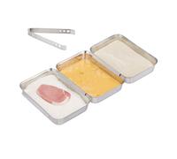 Relaxdays Ensemble de moules à panner acier inox