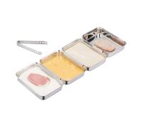 Relaxdays Ensemble de moules à panner acier inox