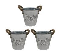 Relaxdays Ensemble de trois pots vintage