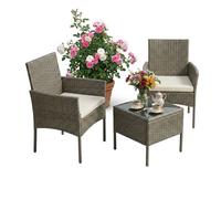 Relaxdays Ensemble jardin polyrotin 3 pièces
