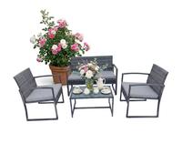 Relaxdays Ensemble jardin résine 4 pièces