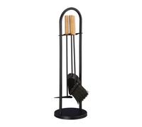Relaxdays Ensemble pour cheminée 4 pièces