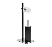 Relaxdays Ensemble support brosse WC noir mat