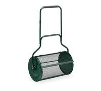 Relaxdays Épandeur à Engrais pour Gazon, Distributeur Compost, terreux, Manuel, 80 L, poignée, HLP: 118x72x41 cm, Vert