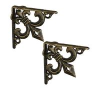 Relaxdays Équerre étagère murale lot de 4 bronze