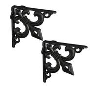 Relaxdays Équerre étagère murale lot de 6 noir